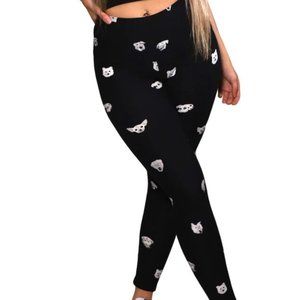 NWT Comfy leggings Dog Print Full Length Leggings